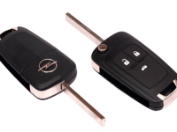 Выкидной ключ зажигания Опель (Opel) с кнопками управление центрального замка и чипом иммобилайзера - смотать пробег-подмотка спидометра-корректировка пробега-скрутить пробег-корректировка спидометра-smotkaekb.ru